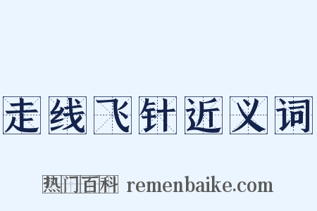 走线飞针近义词是什么意思的图片